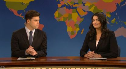 Watch Colin Jost debut as SNL Weekend Update co-anchor