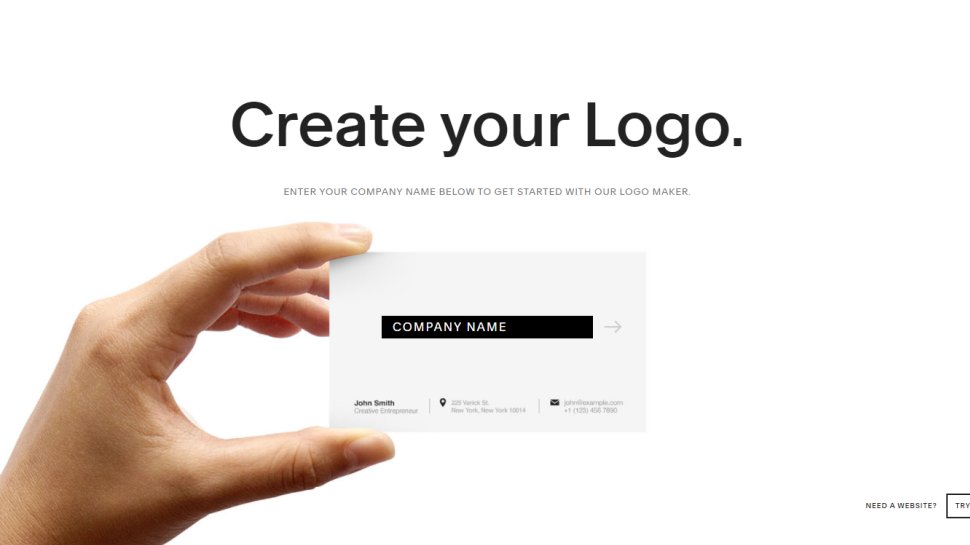 Website screenshot for Squarespace Logo Creator