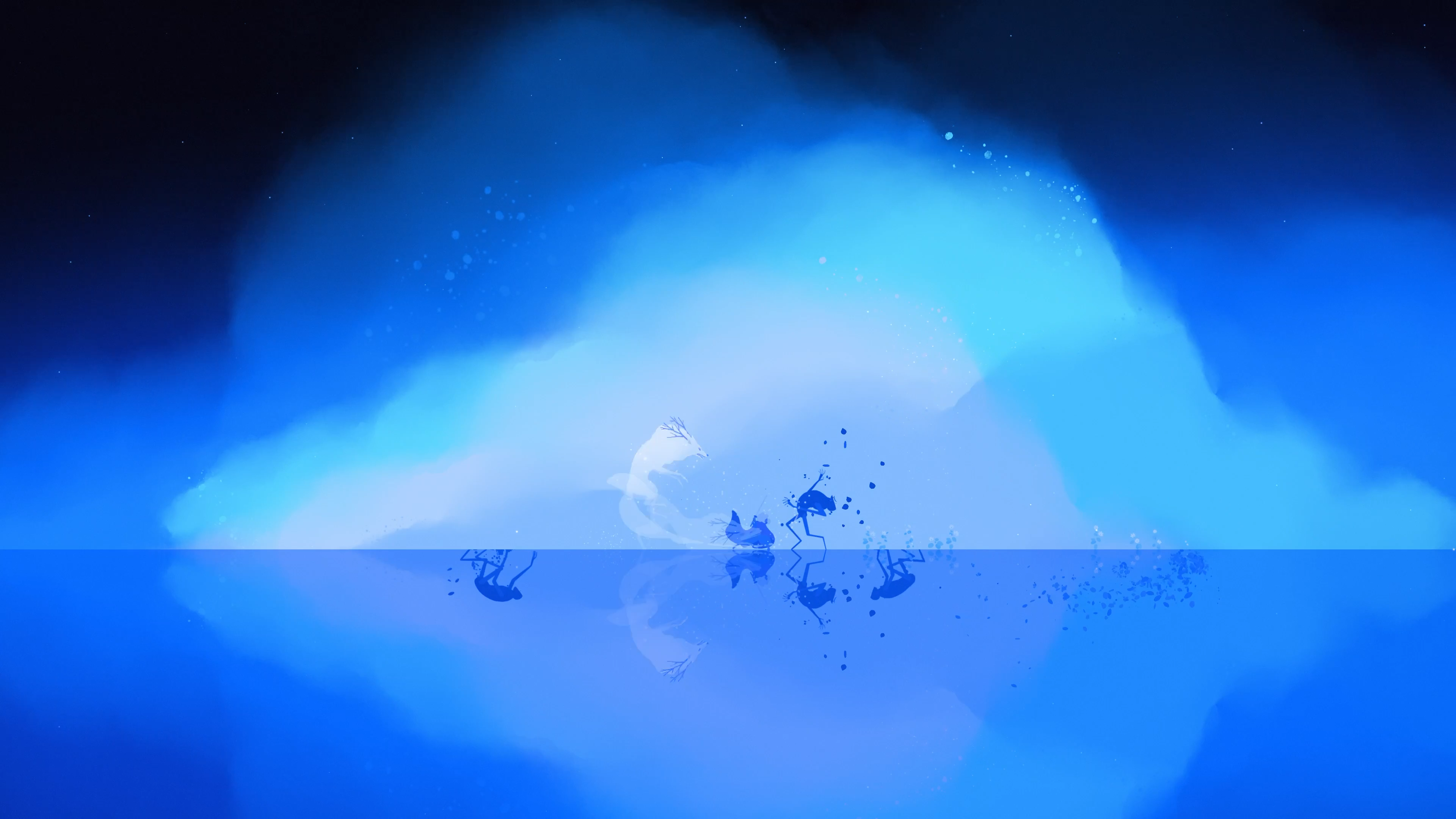 Screenshot from Neva, a 2D side-scrolling game by Nomada Studio