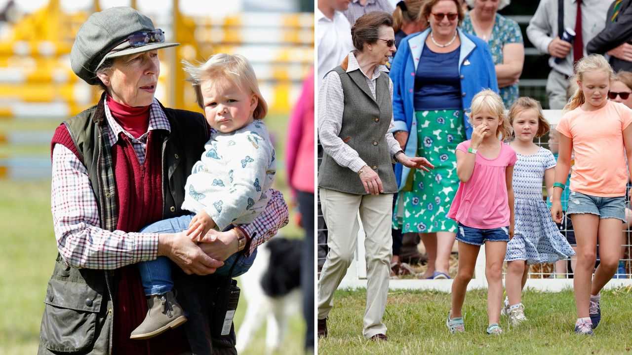 Princess Anne enjoys the annual festival alongside her grandchildren 