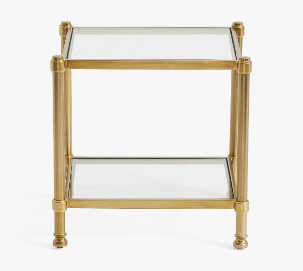 tiered glass end table