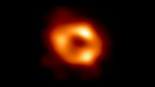 An image of Sagittarius A*, the black hole at the heart of the Milky Way, captured by the Event Horizon Telescope.