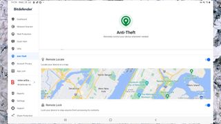 Bitdefender Total Security anti-theft map