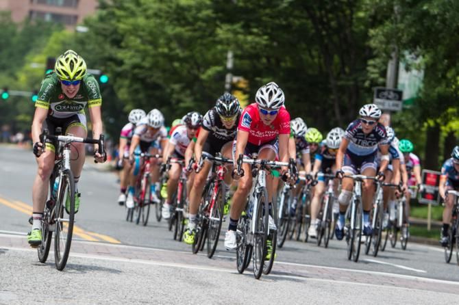 Lindsay Bayer (Colavita) sneaks off the front of the field.