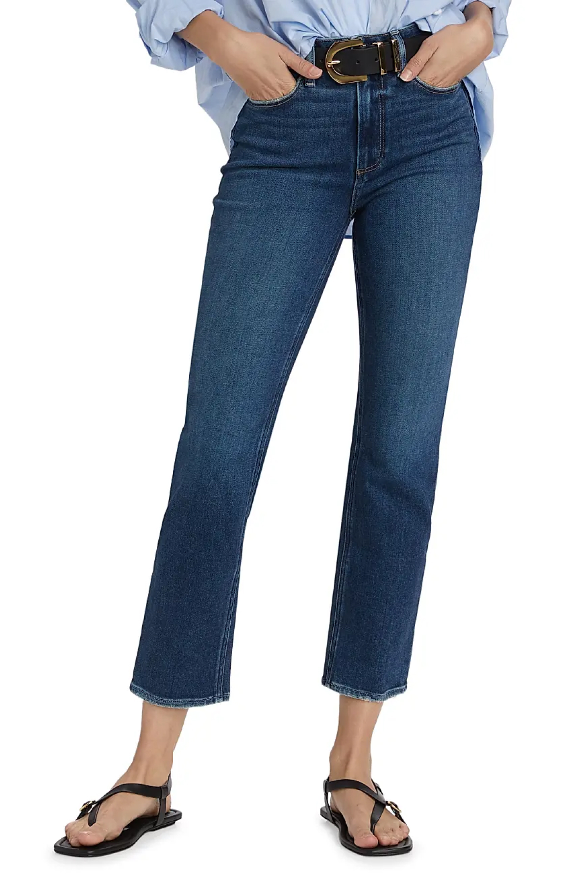 Paige Cindy Cropped Straight-Leg Jeans