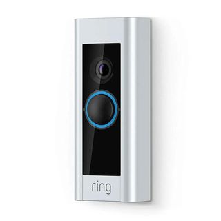 Ring video doorbell on a white background 
