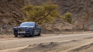 The Phantom II on a desert road in Ras al-Khaimah