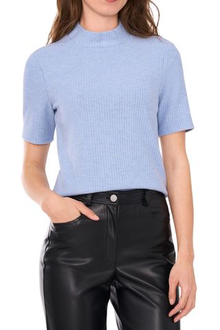 Halogen Rib Mock Neck Top