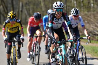 LIEGE BELGIUM APRIL 25 Lucy Kennedy of Australia and Team BikeExchange during the 5th Liege Bastogne Liege 2021 Womens Elite a 1409km race from Bastogne to Lige LBLwomen LBL UCIWWT on April 25 2021 in Liege Belgium Photo by Luc ClaessenGetty Images