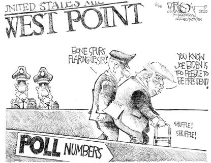 Political Cartoon U.S. Trump West Point ramp&nbsp;