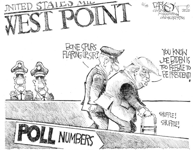 Political Cartoon U.S. Trump West Point ramp&amp;amp;nbsp;