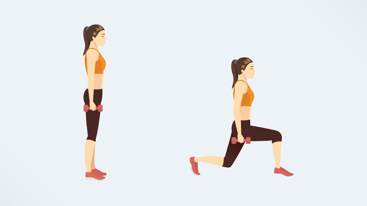 ilio of lunge exercise
