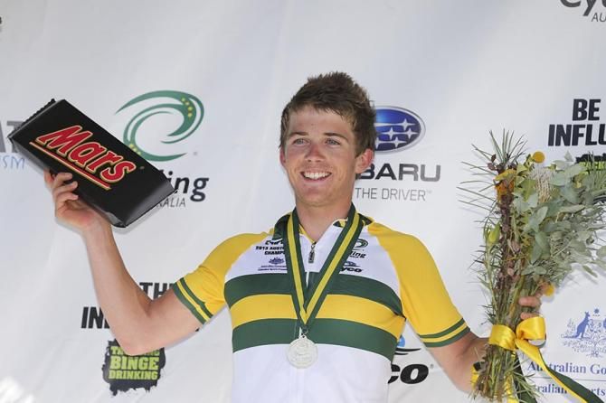 Brad Linfield enjoys the spoils of being National Champion.