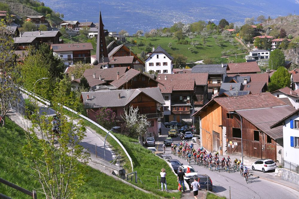 Scenery along the route of stage 4 at Tour de Romandie