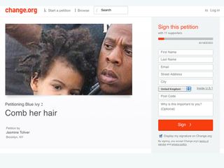 Blue Ivy hair petition
