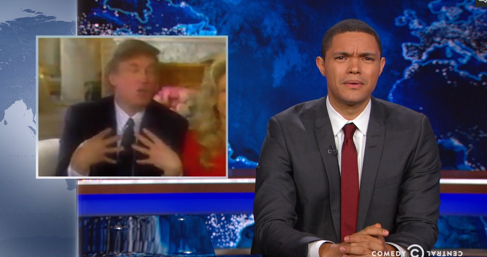 Trevor Noah reacts to Donald Trump.