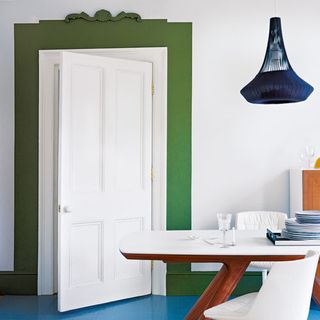 door frame with bold colour