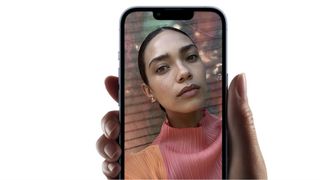 Taking a selfie on iPhone 13 Pro Max