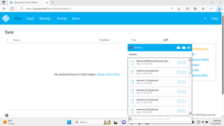 Sync.com cloud storage being tested by TechRadar Pro reviewer - screen shows file upload in progress