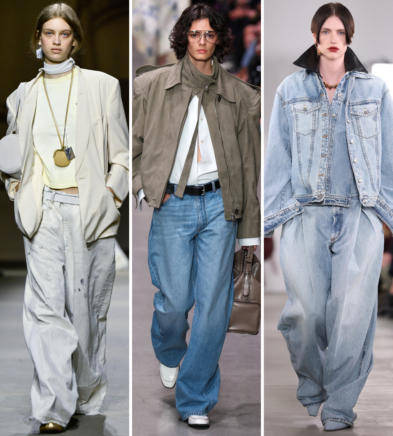 fluid denim runway imagery