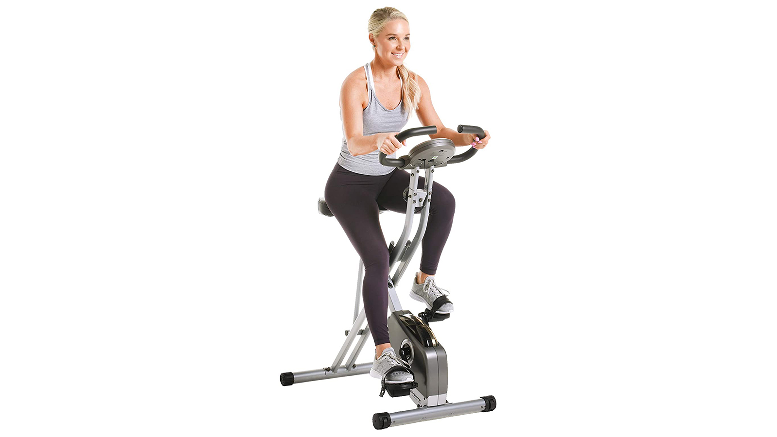 Exerpeutic Folding Magnetic Upright Exercise Bike Pulse Compact Indoor Gym US 