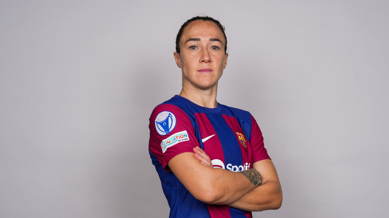 lucy bronze on a white background