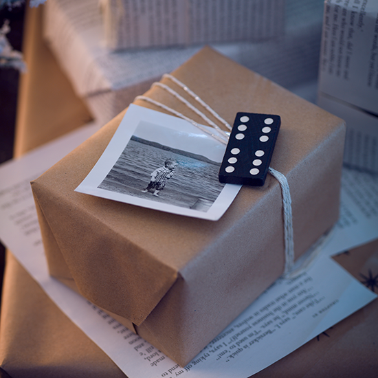 Photo with wrapping gift ideas