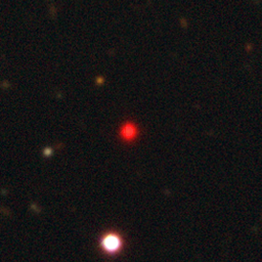 A glowing red orb against a black background surrounded by fainter orbs.