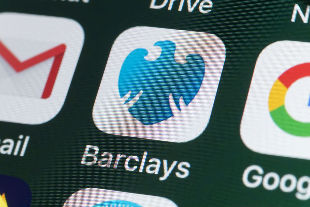 Photo of a Barclays app on an iPhone