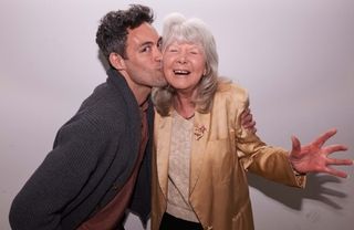 Alex Hassell, here with Jilly Cooper, is playing Rupert Campbell-Black.