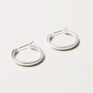 Silver hoops from Oliver Bonas