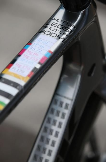 A close up of Jens Voigt's one-off Trek for the USA Pro Challenge