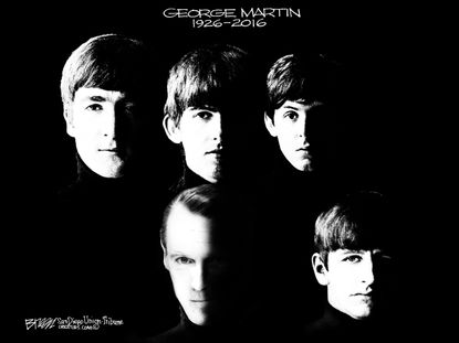 Editorial Cartoon U.S. George Martin Beatles