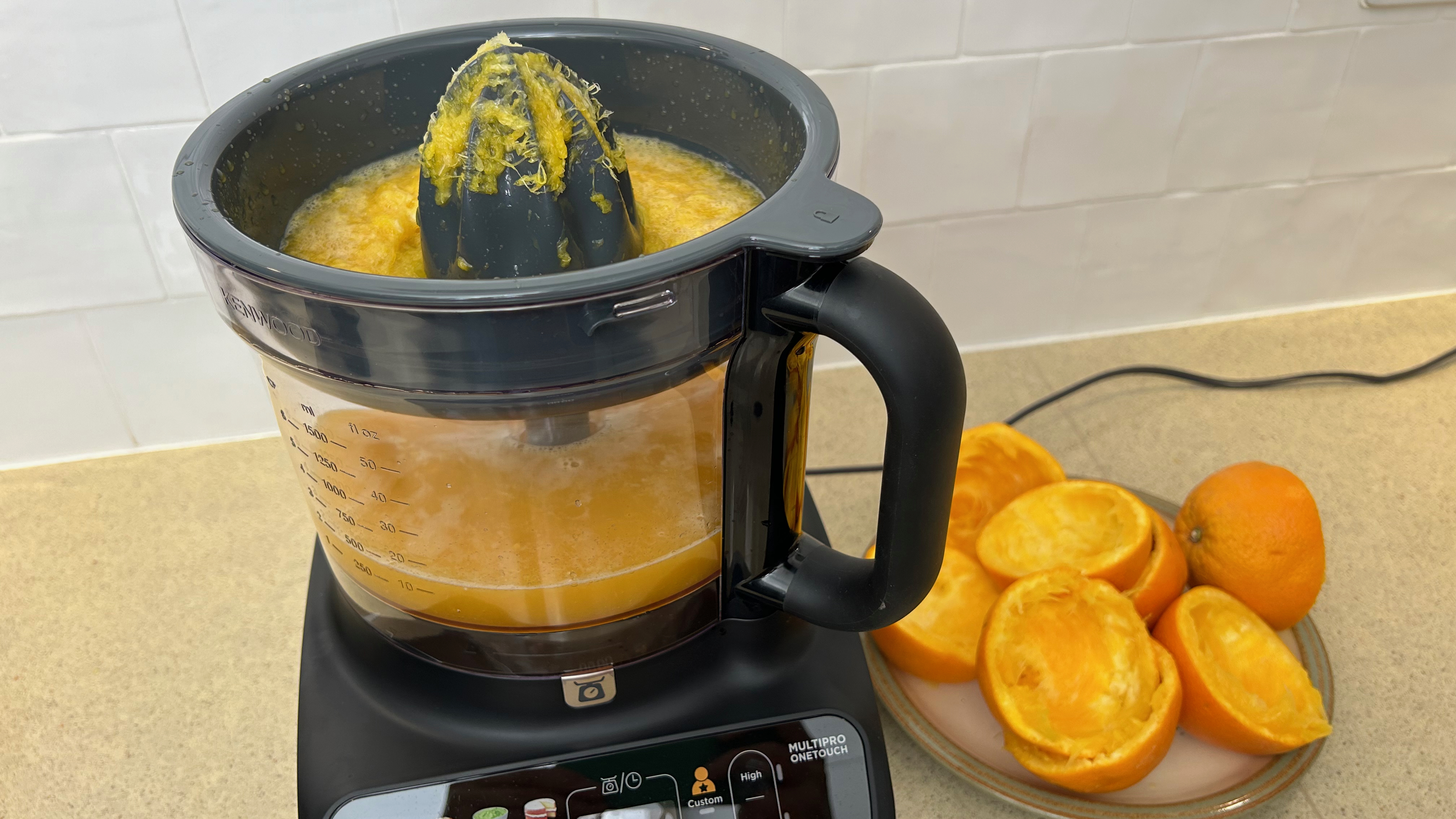 Oranges juiced using Kenwood MultiPro OneTouch Food Processor and Blender