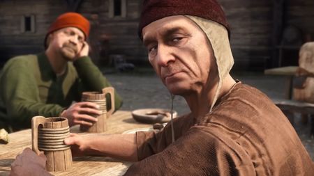 Kingdom Come: Deliverance 2 peasants drinking at a table