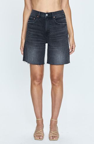 Kaylee High Waist Raw Hem Denim Shorts