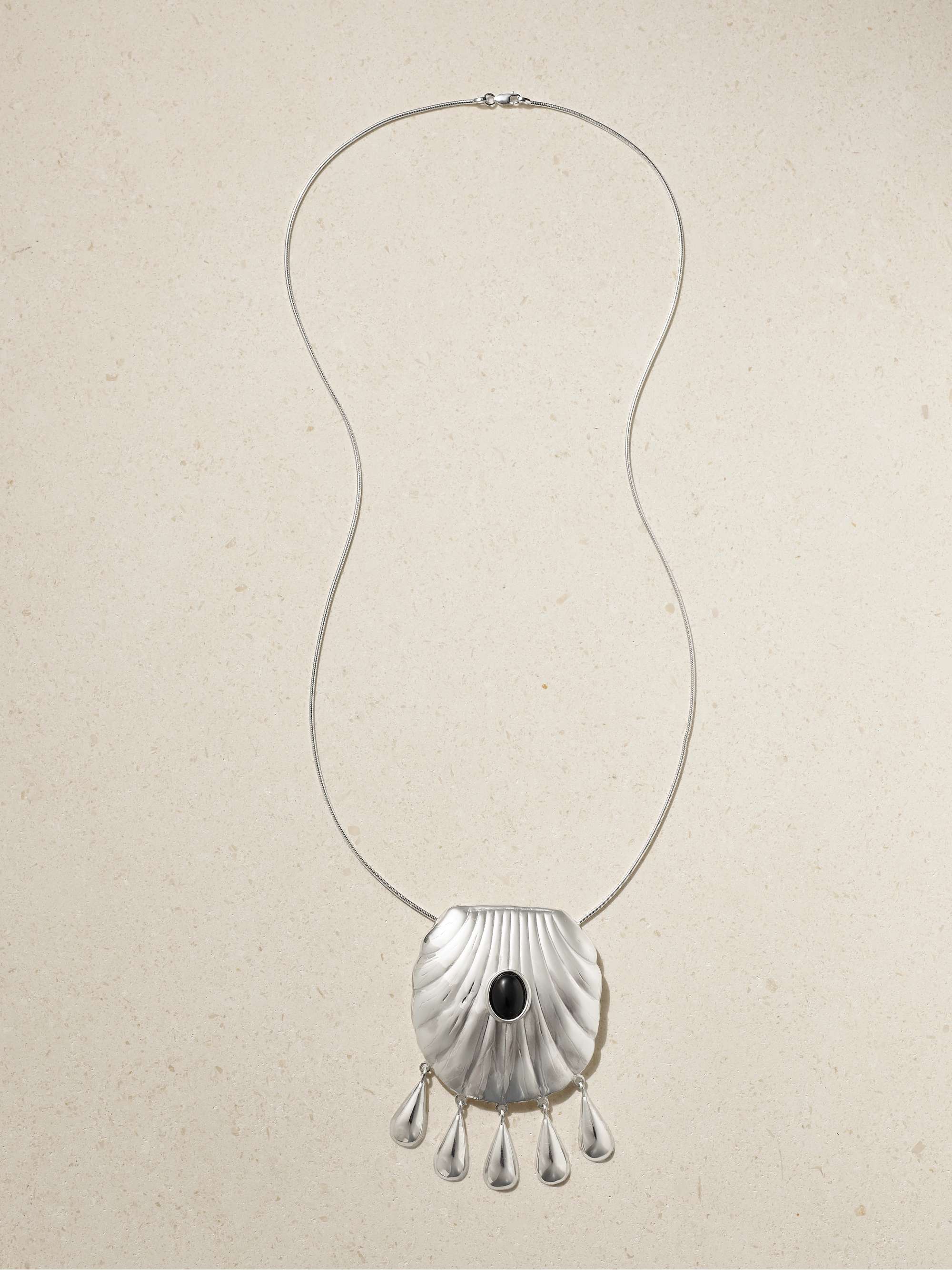 Petra Silver Onyx Necklace