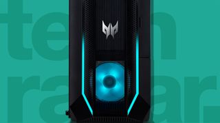 Image of an Acer gaming desktop on green background