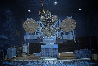 The EchoStar 23 communications satellite is seen in this stunning view captured before its planned March 14 launch.