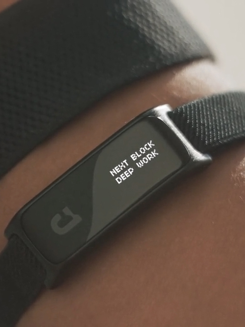 The Jaye band on a wrist