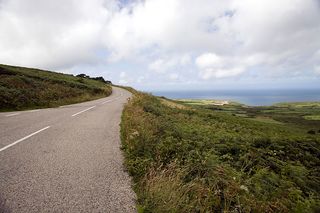 The road from Land's End to St Ives, Cornwall