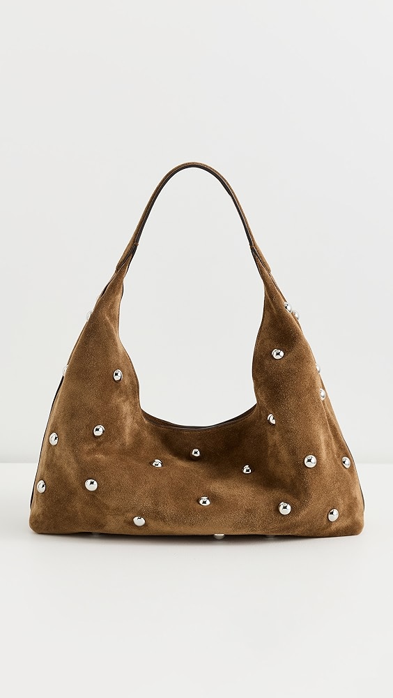 Madewell the Mylie Shoulder Bag in Studded Suede