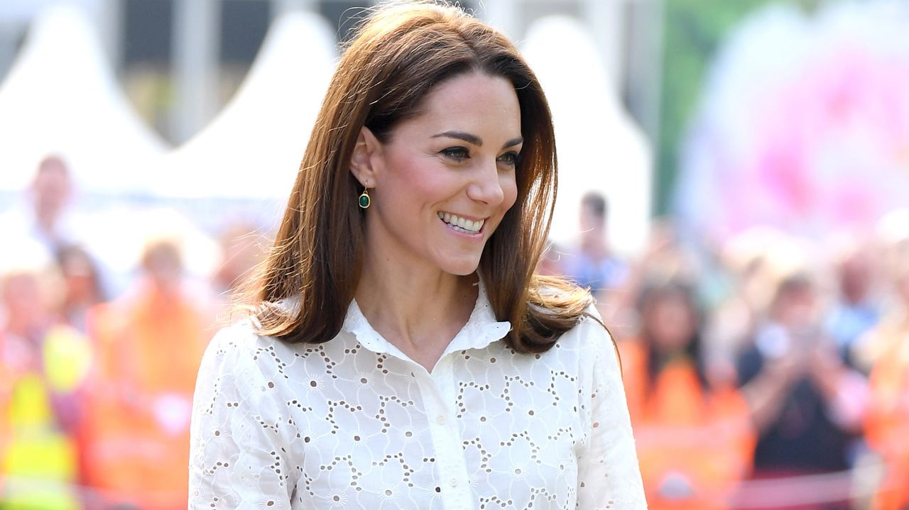 Catherine, Princess of Wales visits her Back to Nature Garden at the RHS Chelsea Flower Show 2019