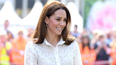 Catherine, Princess of Wales visits her Back to Nature Garden at the RHS Chelsea Flower Show 2019