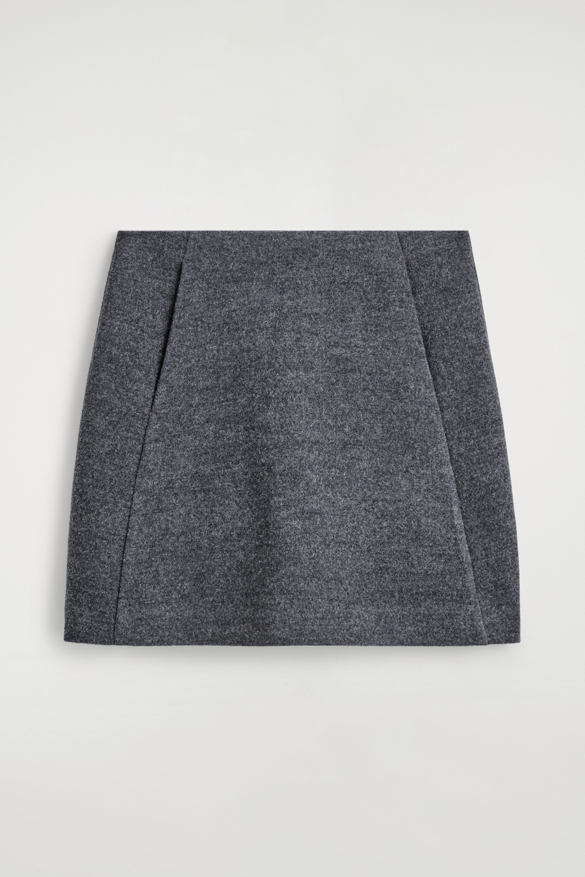 Boiled Merino Wool Mini Skirt