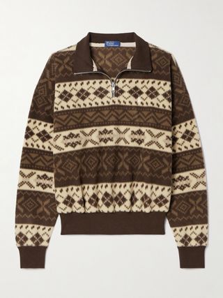 Fair Isle Recycled-Fleece Sweatshirt