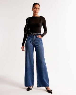 High Rise Wide Leg Jean