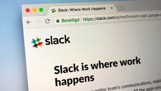 Web browser showing a Slack page