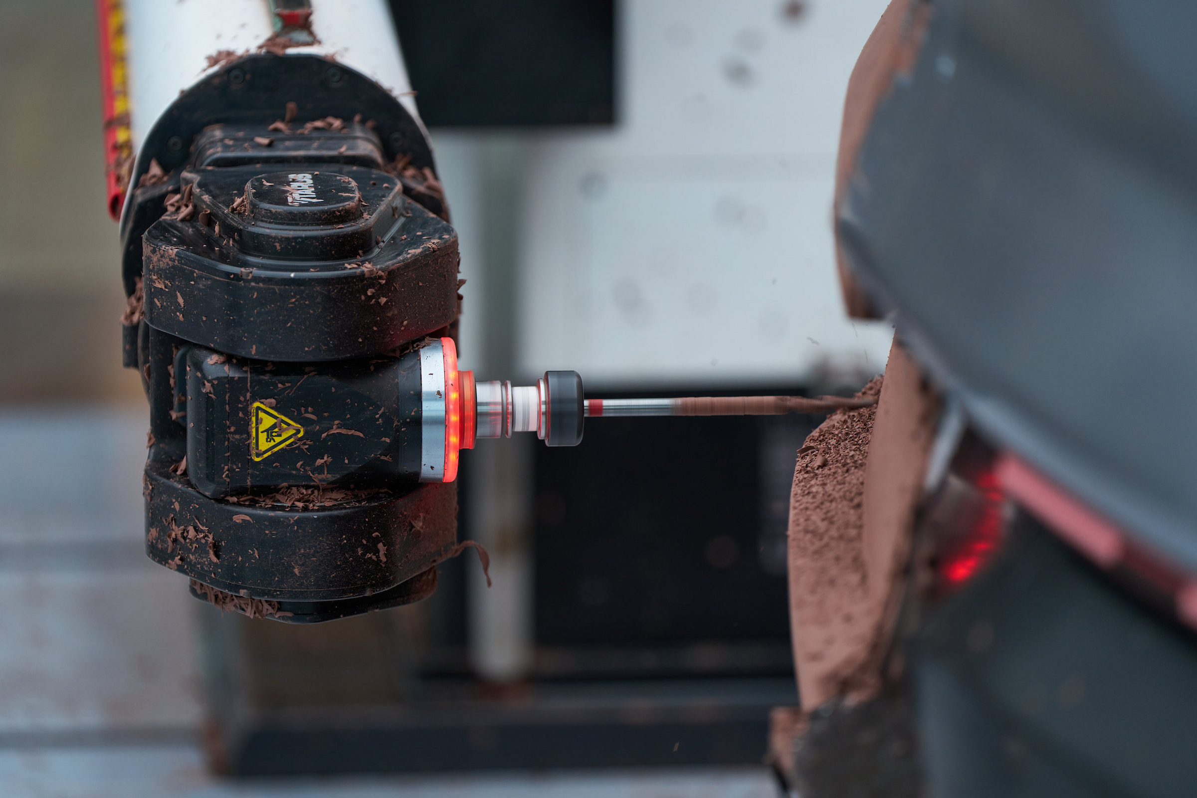A clay milling machine in action at General Motors Design West