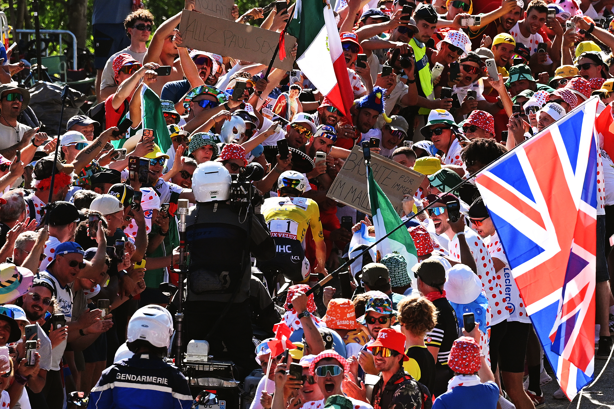 Tadej Poga&amp;#269;ar on stage 19 of the 2026 Tour de France